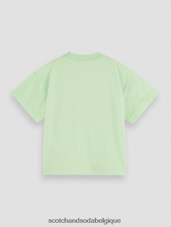 vêtements Scotch & Soda t-shirt coupe ample en coton biologique- Scotch and Soda shop near me citron vert 6BZRBF738