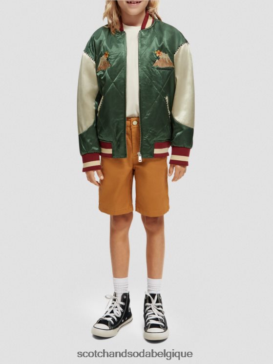 vêtements Scotch & Soda blouson aviateur en satin brodé- Scotch and Soda shop online militaire 6BZRBF791