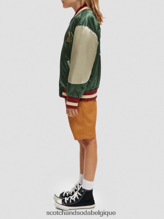 vêtements Scotch & Soda blouson aviateur en satin brodé- Scotch and Soda shop online militaire 6BZRBF791