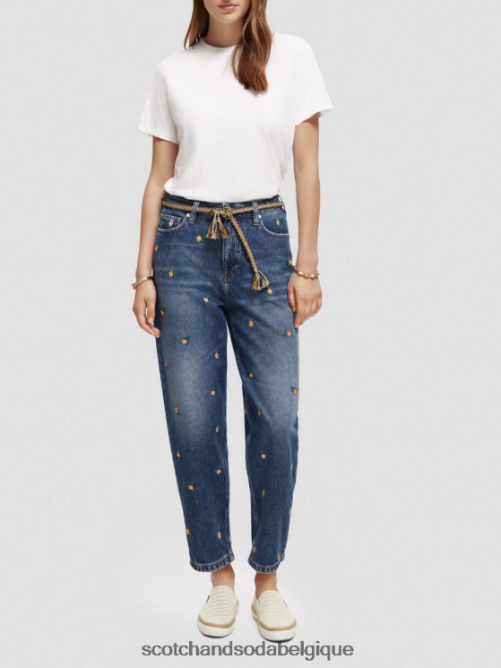 accessoires Scotch & Soda ceinture tressée en coton biologique- Scotch and Soda outlet coquille de noix de coco multi 6BZRBF280