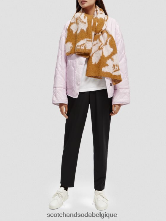 accessoires Scotch & Soda écharpe tissée en jacquard brossé- Scotch and Soda shop online caramel 6BZRBF278