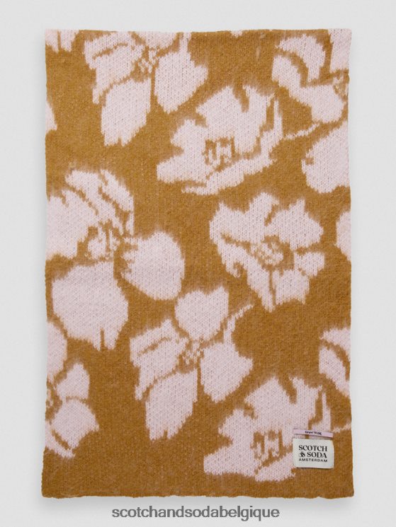 accessoires Scotch & Soda écharpe tissée en jacquard brossé- Scotch and Soda shop online caramel 6BZRBF278