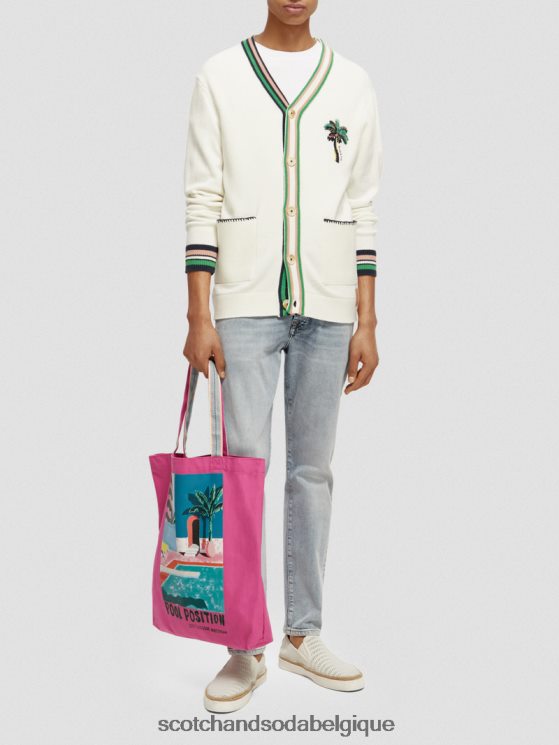 accessoires Scotch & Soda sac fourre-tout en toile à motif artistique- Scotch and Soda femme cerise 6BZRBF266