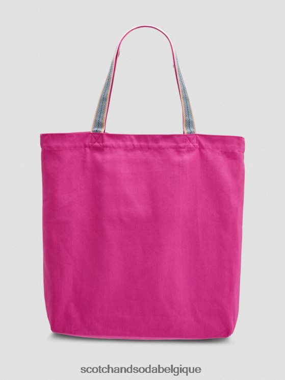 accessoires Scotch & Soda sac fourre-tout en toile à motif artistique- Scotch and Soda femme cerise 6BZRBF266