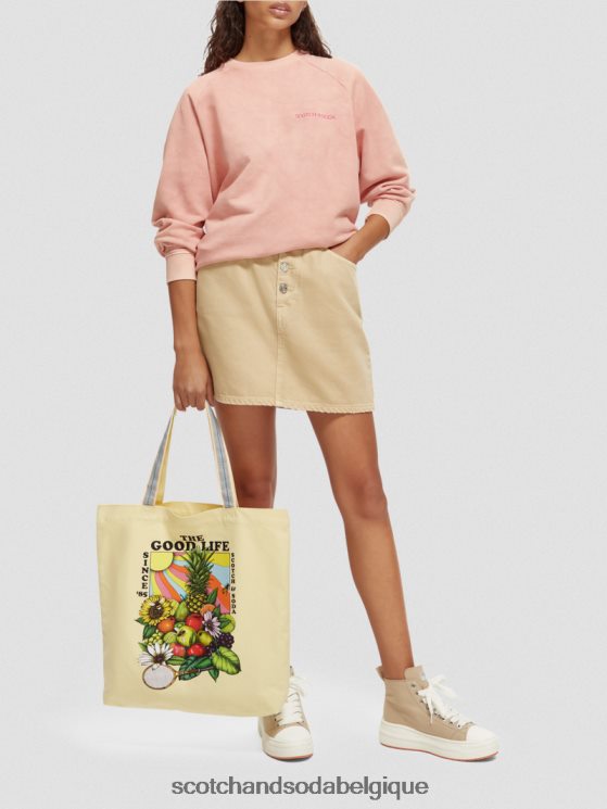 accessoires Scotch & Soda sac fourre-tout en toile à motif artistique- Scotch and Soda parfum banane 6BZRBF268