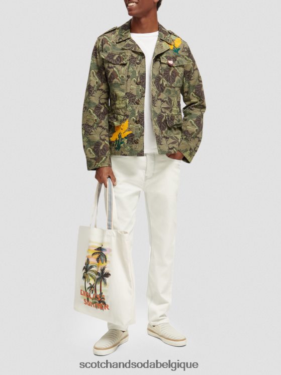 accessoires Scotch & Soda sac fourre-tout en toile à motif artistique- Scotch and Soda shop near me blanc 6BZRBF270
