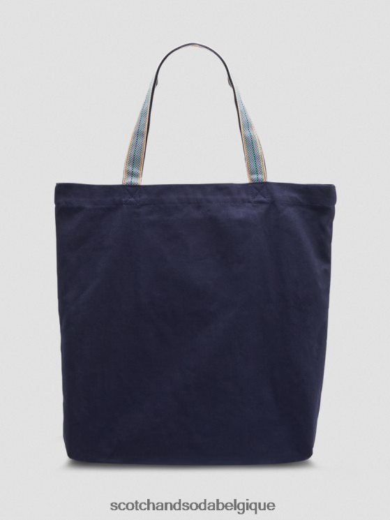 accessoires Scotch & Soda sac fourre-tout en toile à motif artistique- Scotch and Soda shop online marine 6BZRBF269