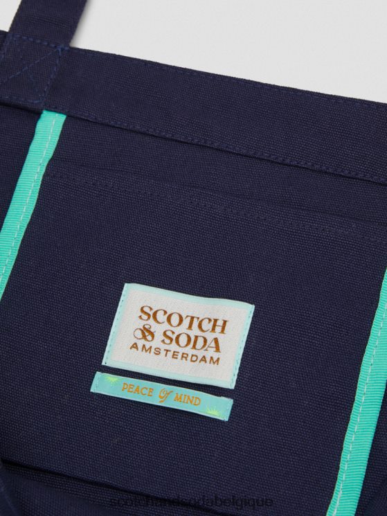 accessoires Scotch & Soda sac fourre-tout en toile à motif artistique- Scotch and Soda shop online marine 6BZRBF269