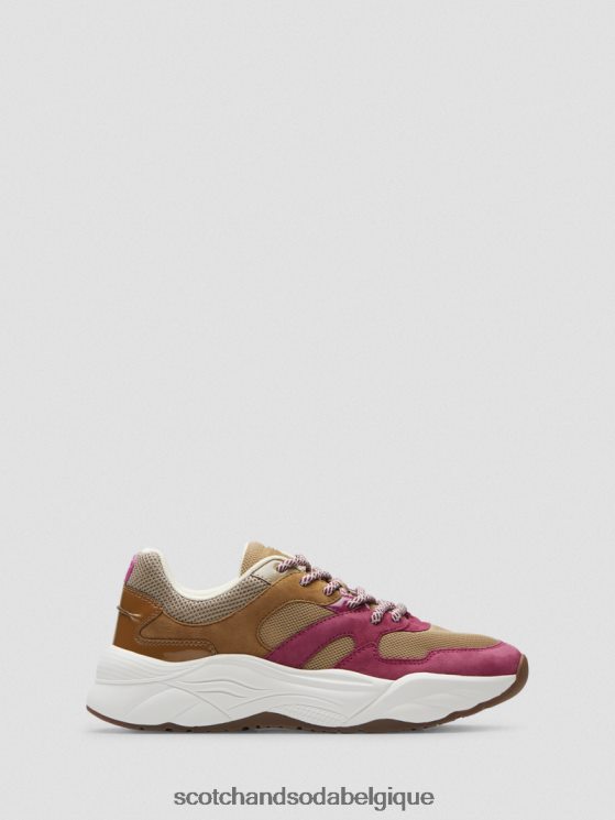 chaussure Scotch & Soda baskets en daim céleste- Scotch and Soda shop online marron/violet multicolore 6BZRBF260