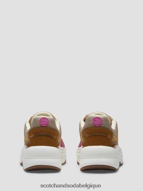 chaussure Scotch & Soda baskets en daim céleste- Scotch and Soda shop online marron/violet multicolore 6BZRBF260
