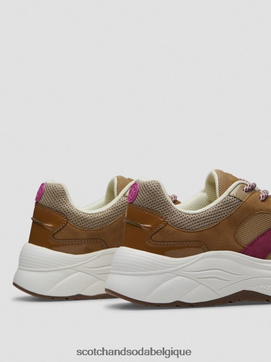 chaussure Scotch & Soda baskets en daim céleste- Scotch and Soda shop online marron/violet multicolore 6BZRBF260