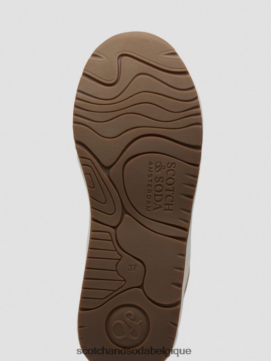 chaussure Scotch & Soda baskets en daim céleste- Scotch and Soda shop online marron/violet multicolore 6BZRBF260