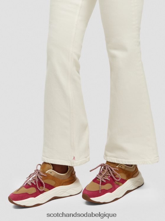 chaussure Scotch & Soda baskets en daim céleste- Scotch and Soda shop online marron/violet multicolore 6BZRBF260