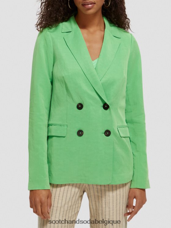 vêtements Scotch & Soda blazer à double boutonnage- Scotch and Soda femme perruche brillante 6BZRBF176