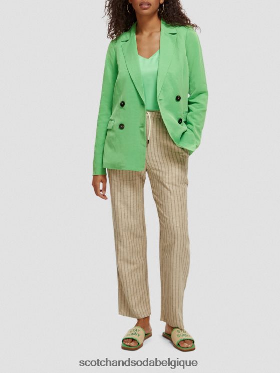 vêtements Scotch & Soda blazer à double boutonnage- Scotch and Soda femme perruche brillante 6BZRBF176