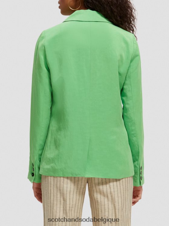 vêtements Scotch & Soda blazer à double boutonnage- Scotch and Soda femme perruche brillante 6BZRBF176