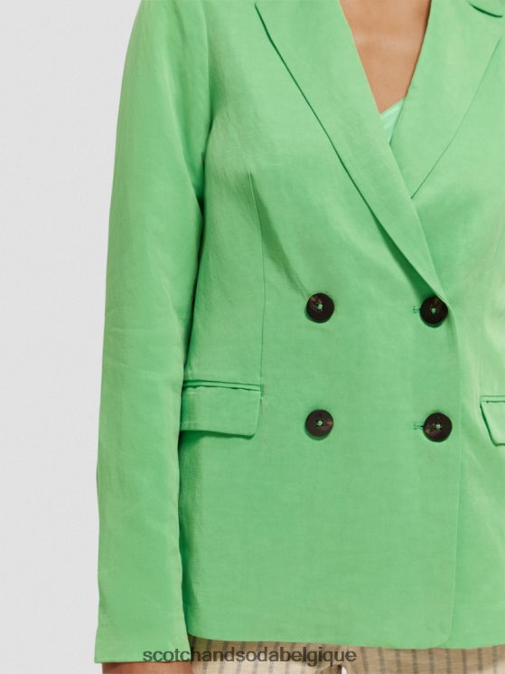 vêtements Scotch & Soda blazer à double boutonnage- Scotch and Soda femme perruche brillante 6BZRBF176