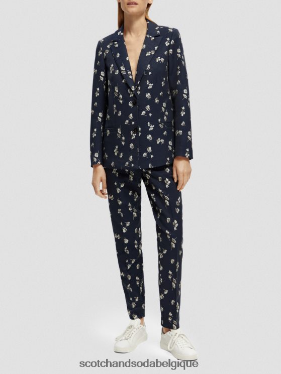 vêtements Scotch & Soda blazer en jacquard imprimé coupe décontractée- Scotch and Soda Bruxelles tulipes 6BZRBF174