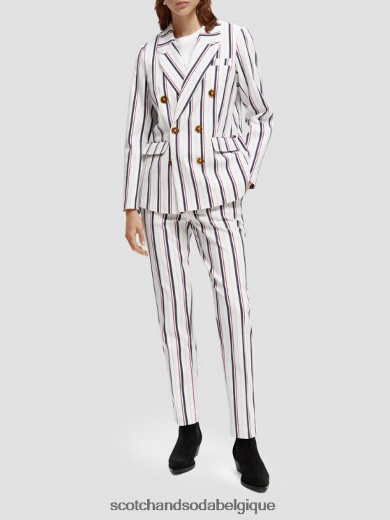 vêtements Scotch & Soda blazer rayé à double boutonnage- Scotch and Soda Belgique bande de club 6BZRBF173