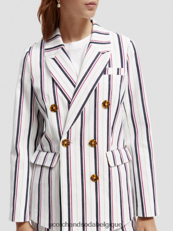 vêtements Scotch & Soda blazer rayé à double boutonnage- Scotch and Soda Belgique bande de club 6BZRBF173