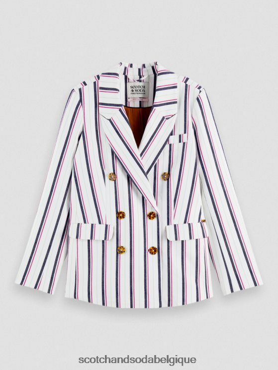 vêtements Scotch & Soda blazer rayé à double boutonnage- Scotch and Soda Belgique bande de club 6BZRBF173