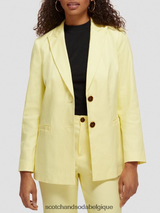 vêtements Scotch & Soda blazer à simple boutonnage- Scotch and Soda Belgique Popcorn 6BZRBF182