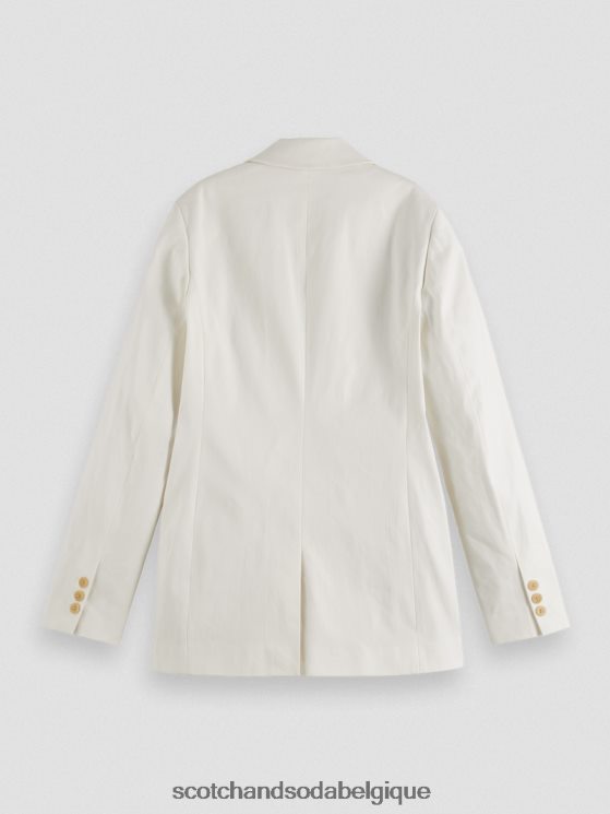 vêtements Scotch & Soda blazer à simple boutonnage- Scotch and Soda outlet blanc cassé 6BZRBF181
