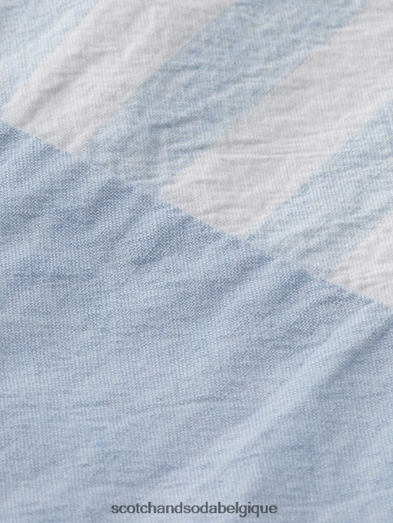 vêtements Scotch & Soda chemise courte coupe carrée- Scotch and Soda shop online bleu de mer 6BZRBF44