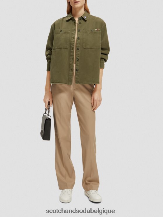 vêtements Scotch & Soda chemise militaire- Scotch and Soda Bruxelles vert armée 6BZRBF48