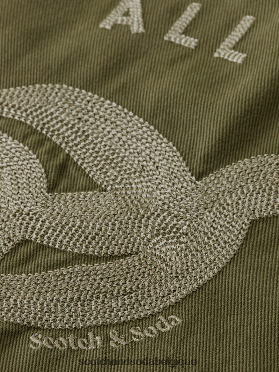 vêtements Scotch & Soda chemise militaire- Scotch and Soda Bruxelles vert armée 6BZRBF48