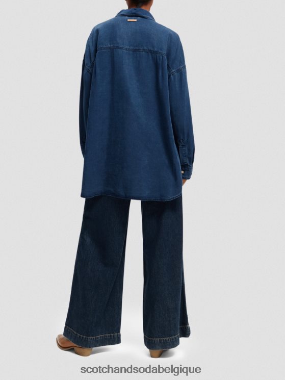 vêtements Scotch & Soda surchemise indigo délavé- Scotch and Soda shop near me indigo lavé 6BZRBF45