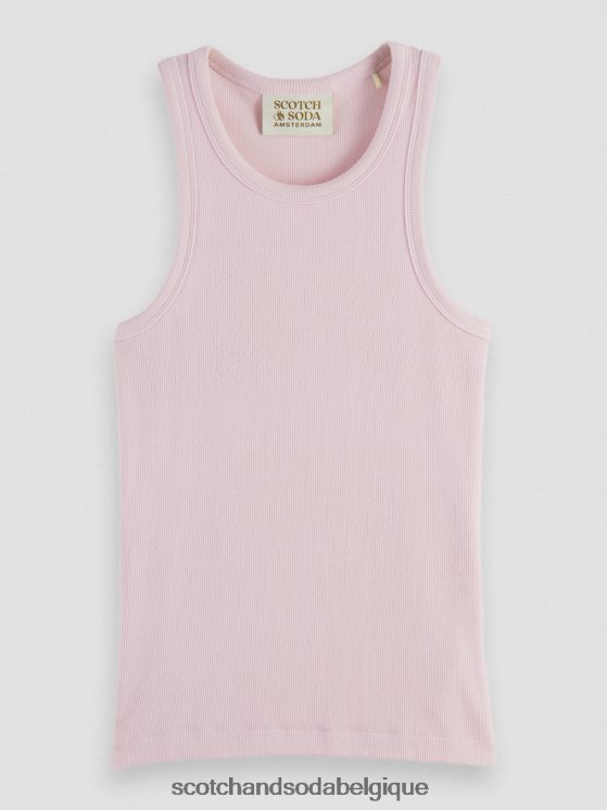 vêtements Scotch & Soda débardeur à dos nageur en coton biologique- Scotch and Soda Bruxelles lavande 6BZRBF84