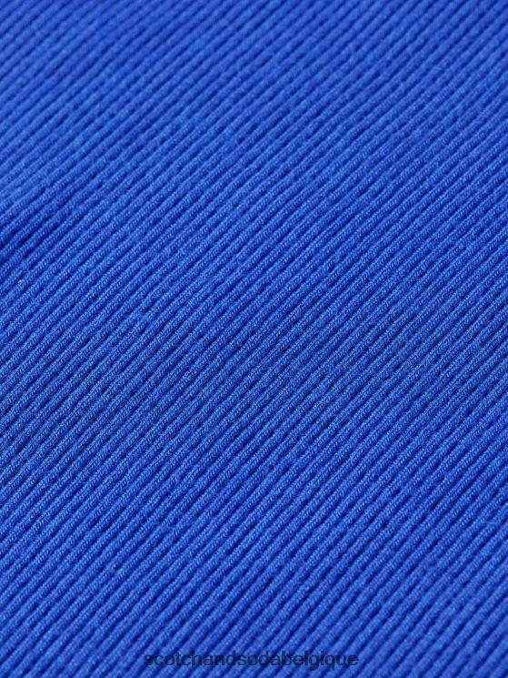vêtements Scotch & Soda débardeur à dos nageur en coton biologique- Scotch and Soda Namur bleu vif 6BZRBF85