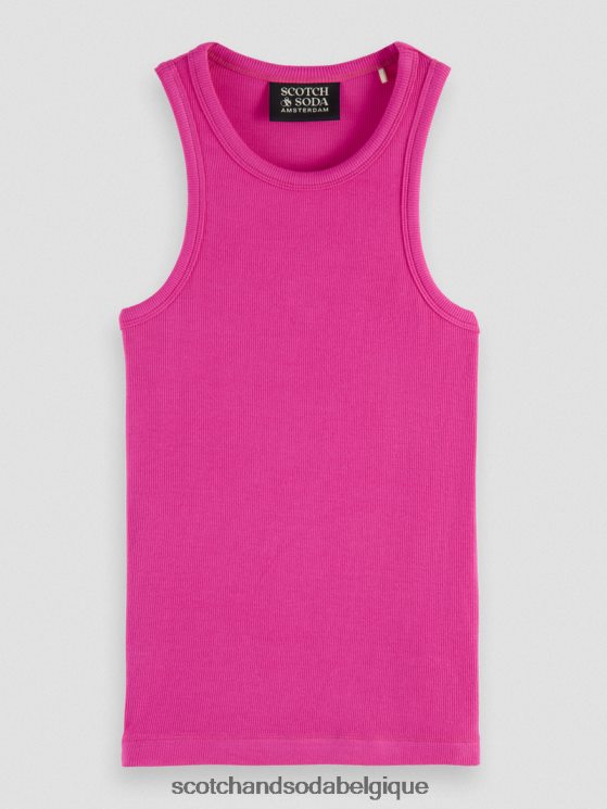 vêtements Scotch & Soda débardeur à dos nageur en coton biologique- Scotch and Soda femme fuchsia 6BZRBF86