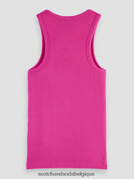 vêtements Scotch & Soda débardeur à dos nageur en coton biologique- Scotch and Soda femme fuchsia 6BZRBF86