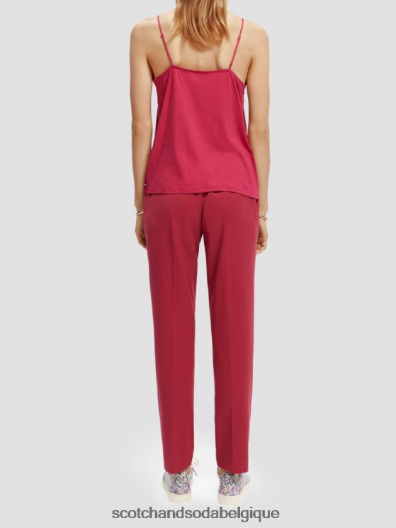 vêtements Scotch & Soda débardeur en jersey à col V- Scotch and Soda Liﾨﾨge tarte aux cerises 6BZRBF69