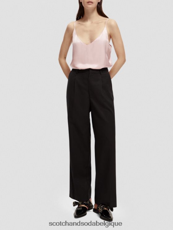vêtements Scotch & Soda débardeur en jersey à col V- Scotch and Soda femme lavande 6BZRBF68