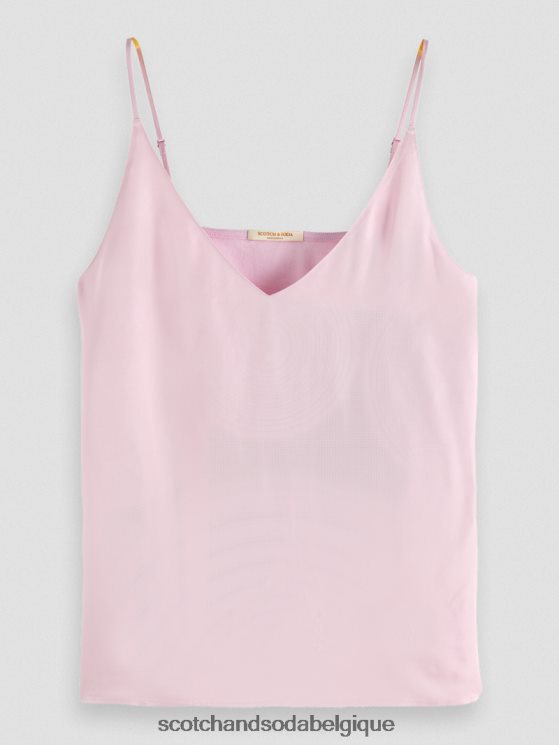 vêtements Scotch & Soda débardeur en jersey à col V- Scotch and Soda femme lavande 6BZRBF68