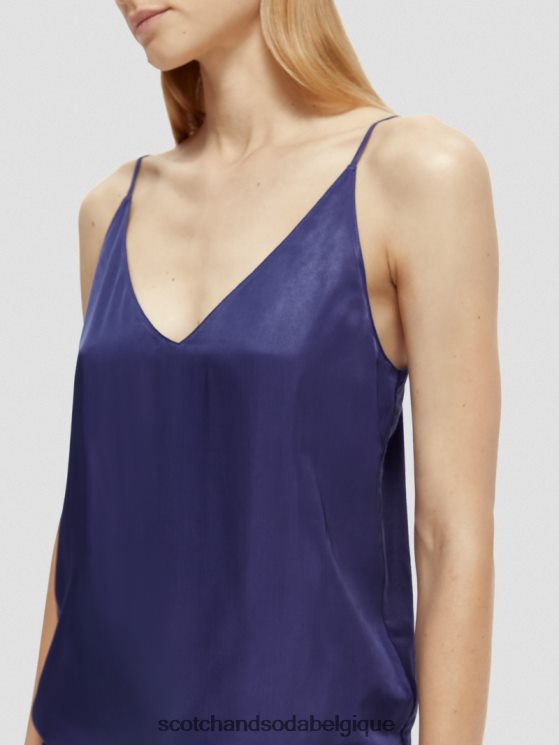 vêtements Scotch & Soda débardeur en jersey à col V- Scotch and Soda parfum marine 6BZRBF70