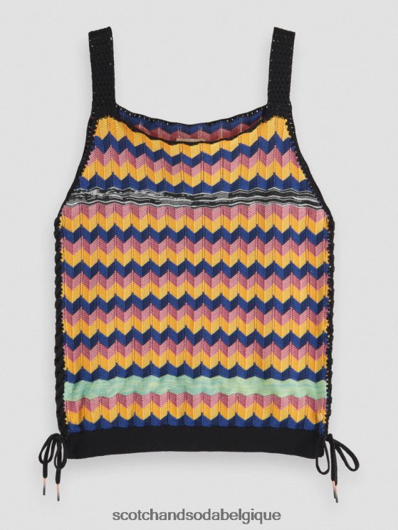 vêtements Scotch & Soda débardeur en maille de coton biologique- Scotch and Soda shop online multi-rayures 6BZRBF125