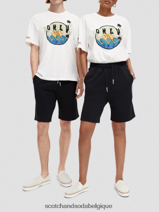 vêtements Scotch & Soda né pour aimer les œuvres d\'art t-shirt- Scotch and Soda parfum blanc cassé 6BZRBF124