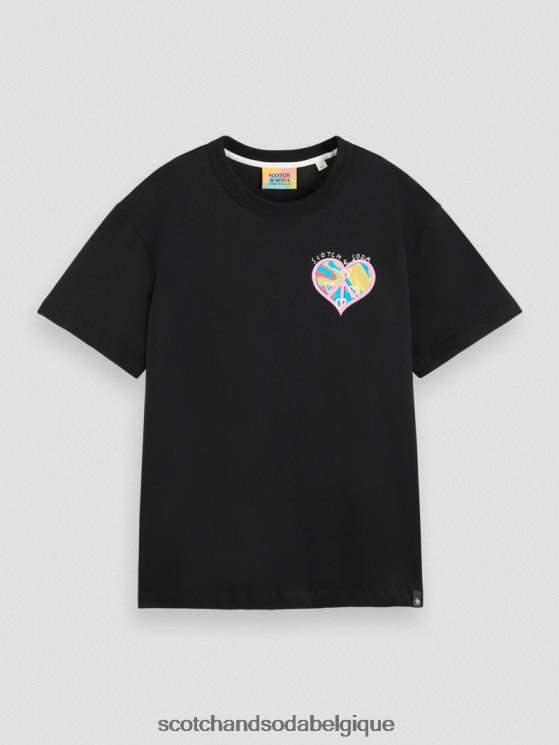 vêtements Scotch & Soda né pour aimer t-shirt- Scotch and Soda femme noir 6BZRBF122