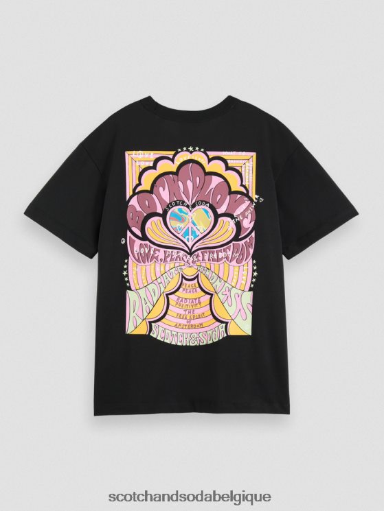 vêtements Scotch & Soda né pour aimer t-shirt- Scotch and Soda femme noir 6BZRBF122