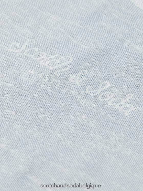 vêtements Scotch & Soda t-shirt ample en coton biologique- Scotch and Soda Namur nuage bleu 6BZRBF67