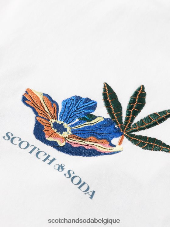 vêtements Scotch & Soda t-shirt ample graphique- Scotch and Soda Liﾨﾨge blanc 6BZRBF114
