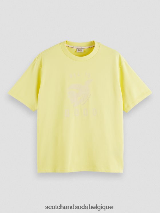 vêtements Scotch & Soda t-shirt ample à imprimé graphique- Scotch and Soda outlet Popcorn 6BZRBF64
