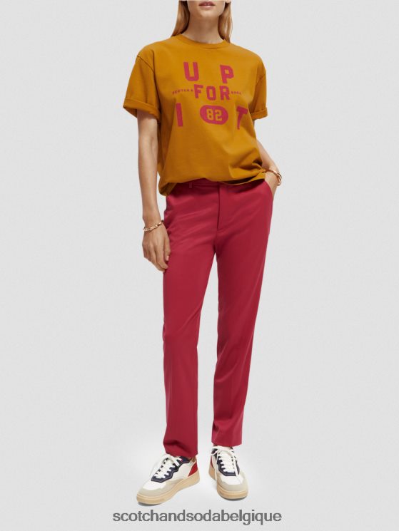 vêtements Scotch & Soda t-shirt ample à imprimé graphique- Scotch and Soda parfum caramel 6BZRBF61