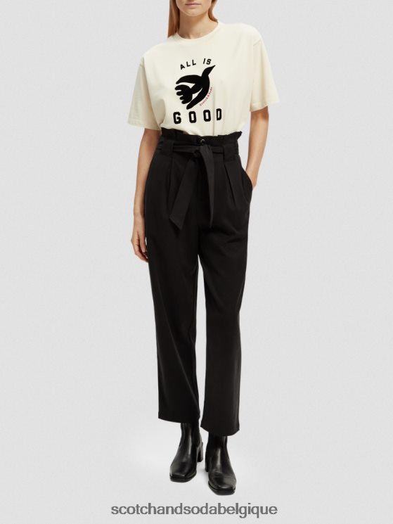 vêtements Scotch & Soda t-shirt ample à imprimé graphique- Scotch and Soda shop near me vanille blanche 6BZRBF63