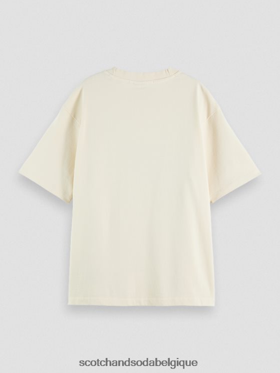 vêtements Scotch & Soda t-shirt ample à imprimé graphique- Scotch and Soda shop near me vanille blanche 6BZRBF63