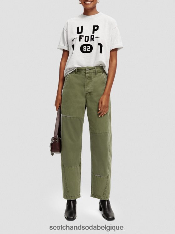 vêtements Scotch & Soda t-shirt ample à imprimé graphique- Scotch and Soda shop online gris mélangé 6BZRBF62